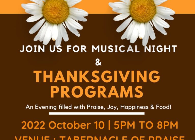 EKPC MUSICAL NIGHT & THANKSGIVING PROGRAMS – OCT 10, 2022